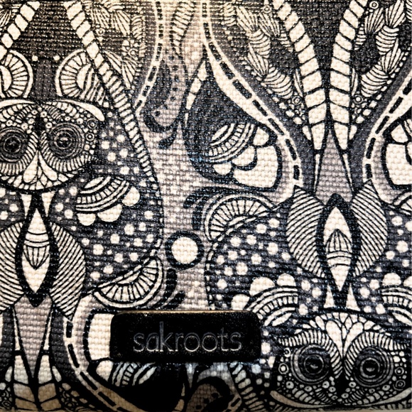 Sakroots Handbags - Sakroots Bohemian Owl Print Zip Around Full-Size Wallet with Long Purse Strap